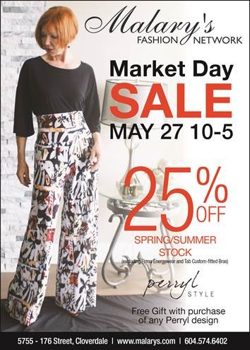 Cloverdale Market Day Sale May 27 at Malary's