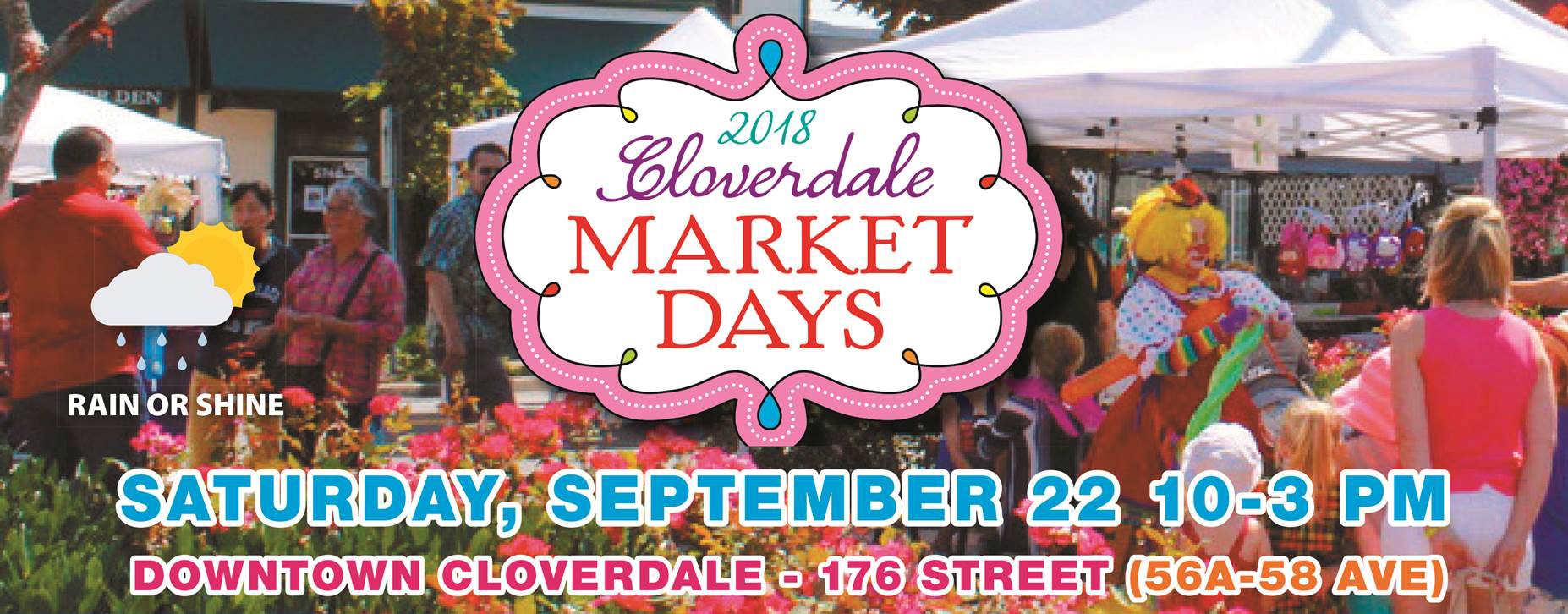 Come visit Cloverdale for Market Days on Saturday this weekend! - Malary's