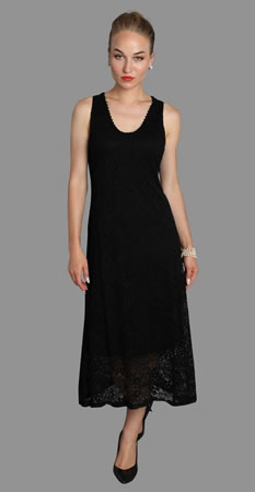 Bella Amour Black Lace 7/8 Length Dress 