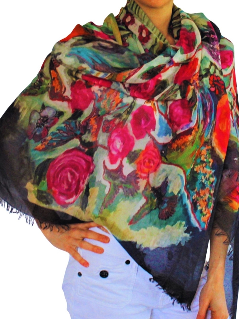 Malarys-Loves-Pure-Light-handpainted scarf